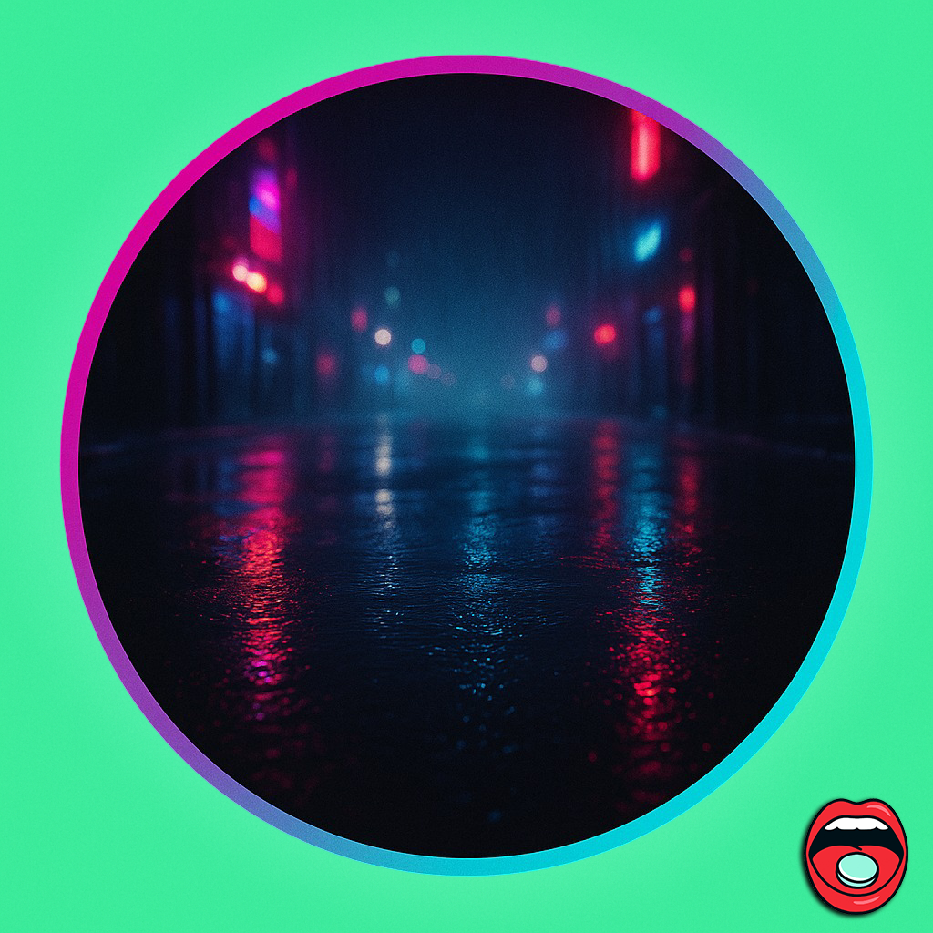 Neon City Wet Streets